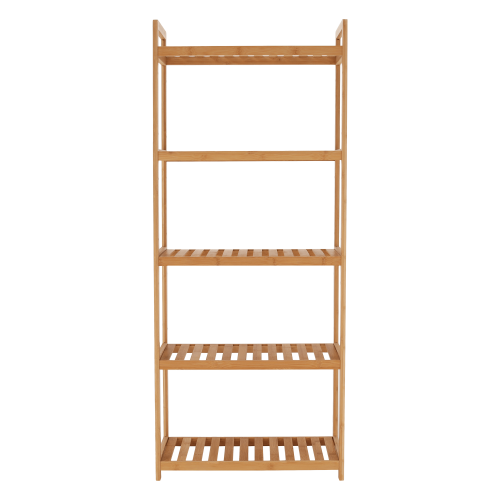 5-policový regál, prírodný bambus, FIORE TYP 3