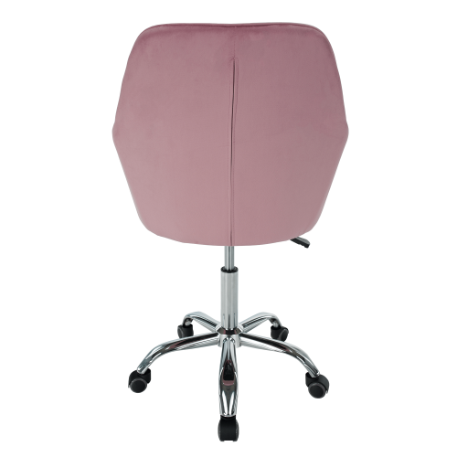 Kancelárske kreslo, ružová Velvet látka/chróm, KLIAN