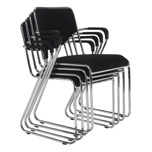 Zasadacia stolička, čierna sieťovina, DERYA NEW