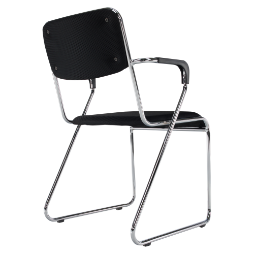 Zasadacia stolička, čierna sieťovina, DERYA NEW