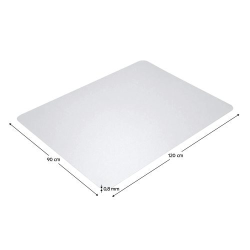Ochranná podložka pod stoličku, transparentná, 120x90 cm, 0,8 mm, ELLIE NEW TYP 7