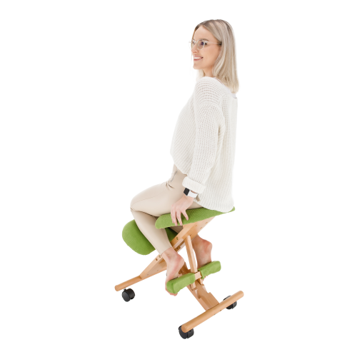 Ergonomická kľakačka, zelená/buk, GROCO
