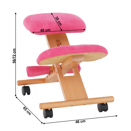 Ergonomická kľakačka, ružová/buk, GROCO