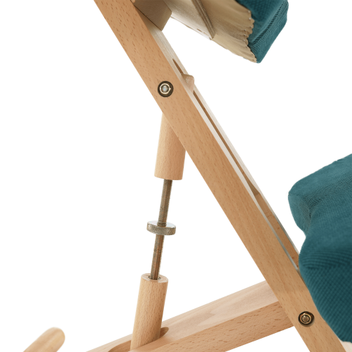 Ergonomická kľakačka, petrolejová/buk, FLONET