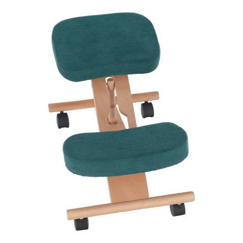 Ergonomická kľakačka, petrolejová/buk, FLONET