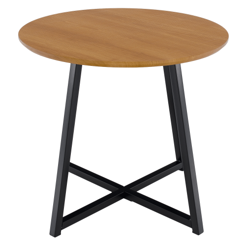 Príručný stolík, dub/čierna, DELIK