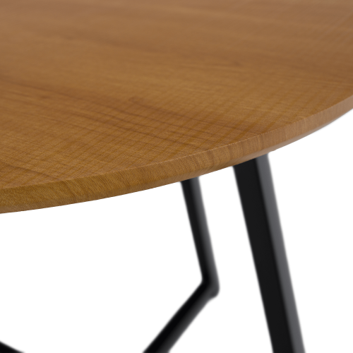 Príručný stolík, dub/čierna, DELIK