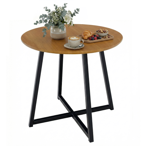 Príručný stolík, dub/čierna, DELIK