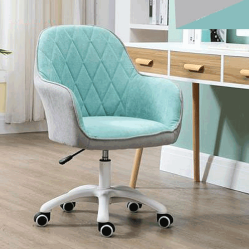 Kancelárske kreslo, látka mentol/sivá/biela, SANTY