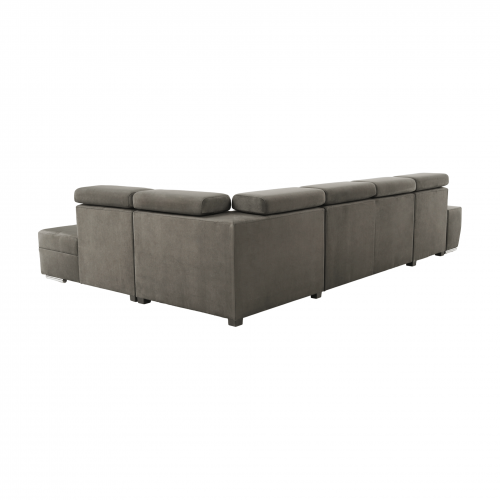 Sedacia súprava, sivohnedá taupe, ľavá, LAMORA U