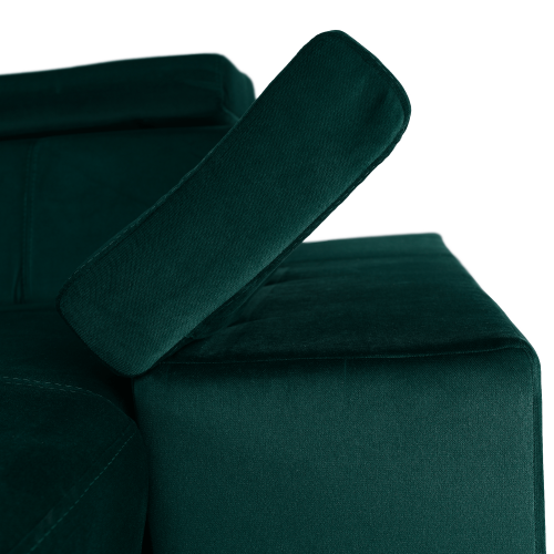 Sedacia súprava, smaragdová, pravá, LAMORA U