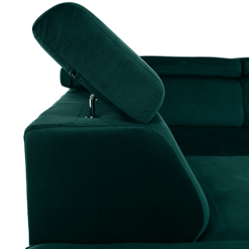 Sedacia súprava, smaragdová, pravá, LAMORA U