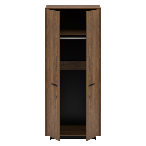 Vešiaková skriňa, dub bolzano/čierna, DELIS F