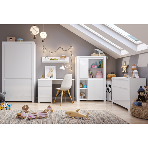 Regál 2D, biely lesk, LINDY