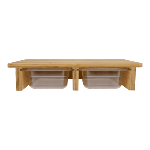 Doska na krájanie so zásuvkami, bambus/akryl, TAREK TYP 2