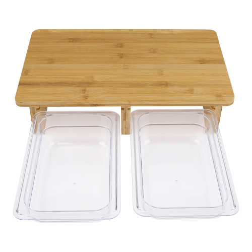 Doska na krájanie so zásuvkami, bambus/akryl, TAREK TYP 2