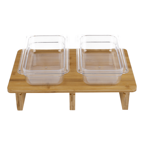 Doska na krájanie so zásuvkami, bambus/akryl, TAREK TYP 2