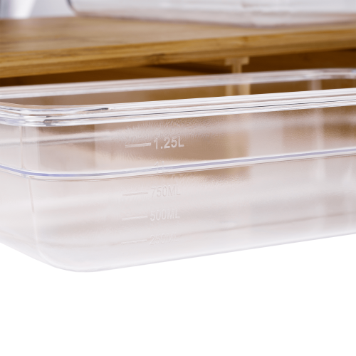 Doska na krájanie so zásuvkami, bambus/akryl, TAREK TYP 2